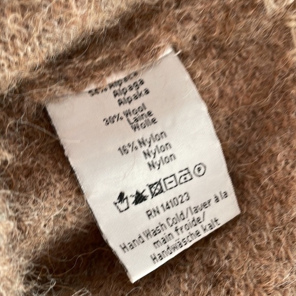 Neve Alpaca Wool sweater Nordic turtleneck colorful neutral apres ski winter - Picture 8 of 12